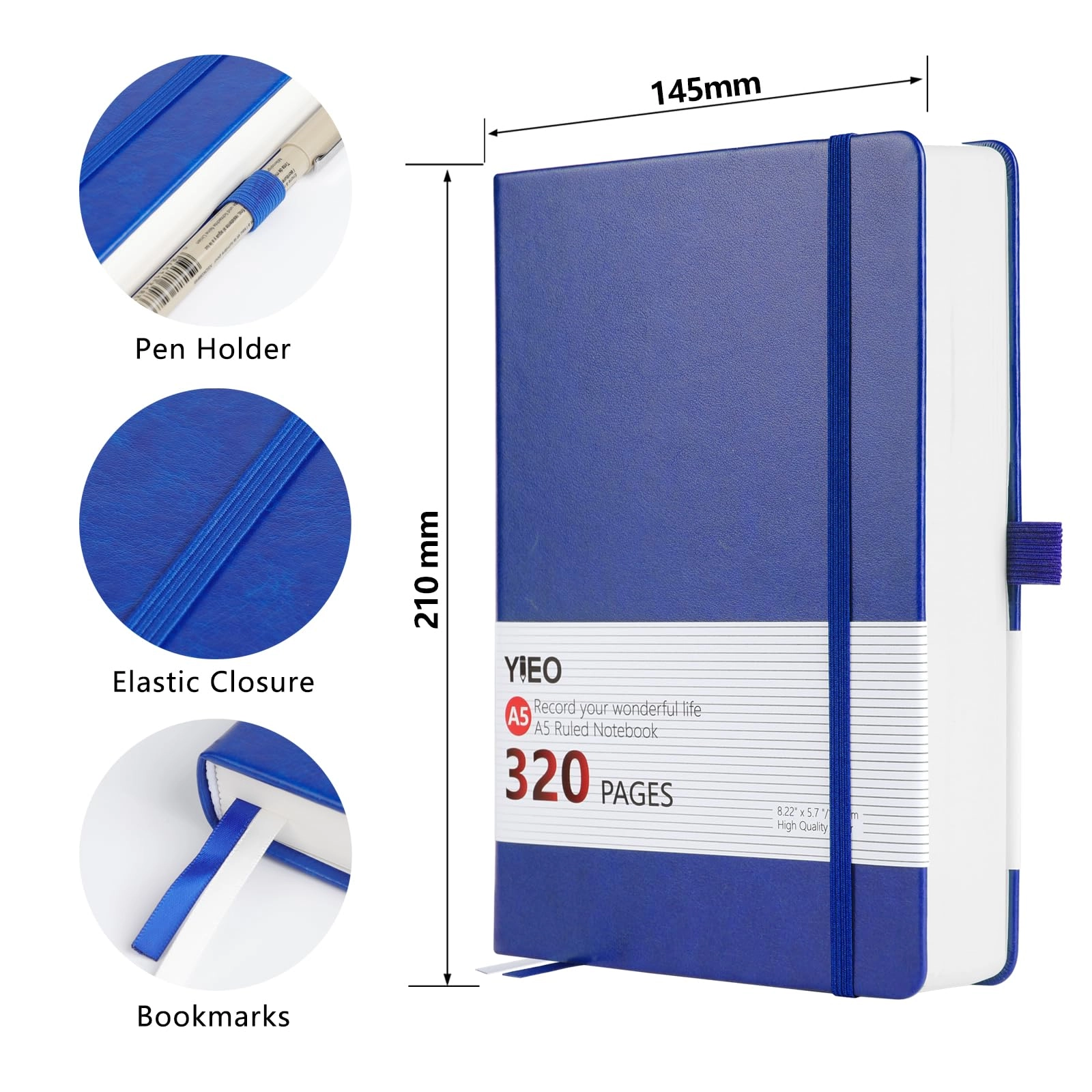 Notebook A5 Hardcover - Lined 160 Sheets