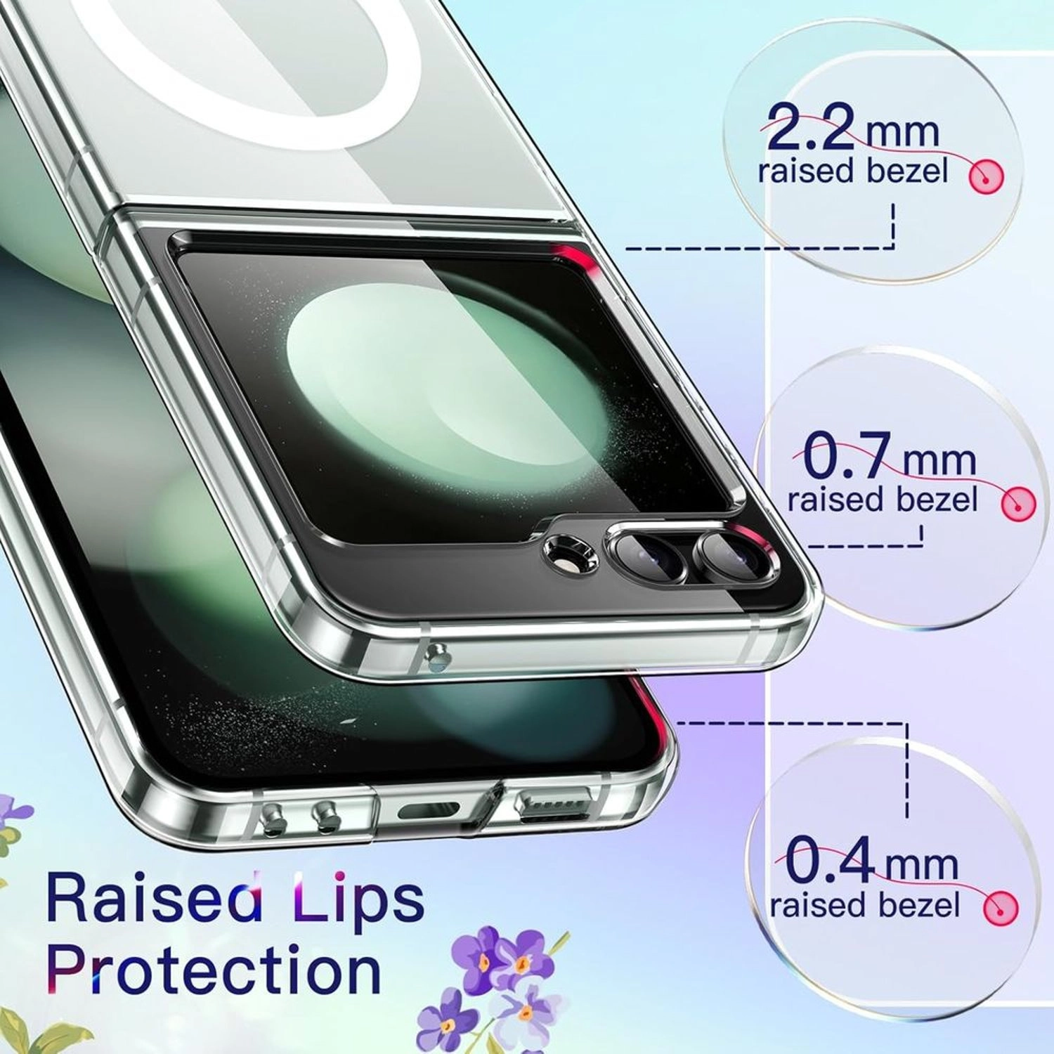 Mag Case Clear Case with MagSafe for Samsung Galaxy Z Flip 6