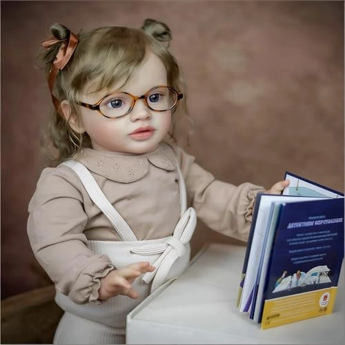 Pippa Reborn Baby Doll - 26 inch Cotton Vinyl Hand-rooted Curly Hair Ages 3+