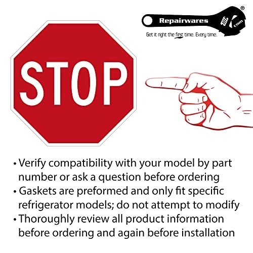 Refrigerator Freezer Door Gasket Seal - Whirlpool Sears Kenmore KitchenAid Amana