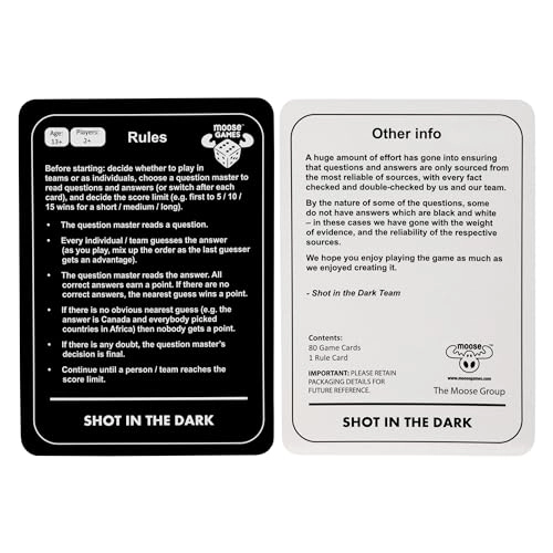 Shot in the Dark - Card Game