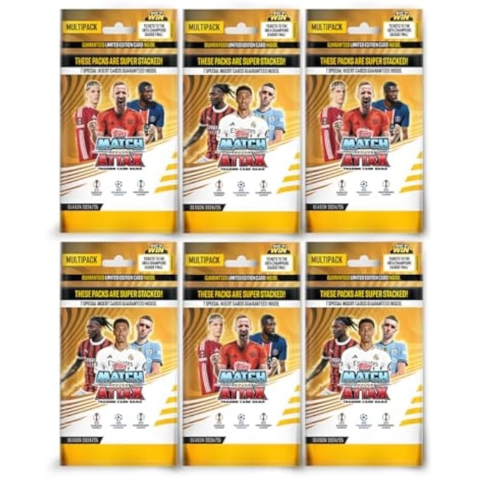 Topps UEFA Champions League Match Attax - Multipack of 6pcs