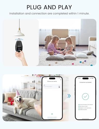Light Bulb Security Camera 2K