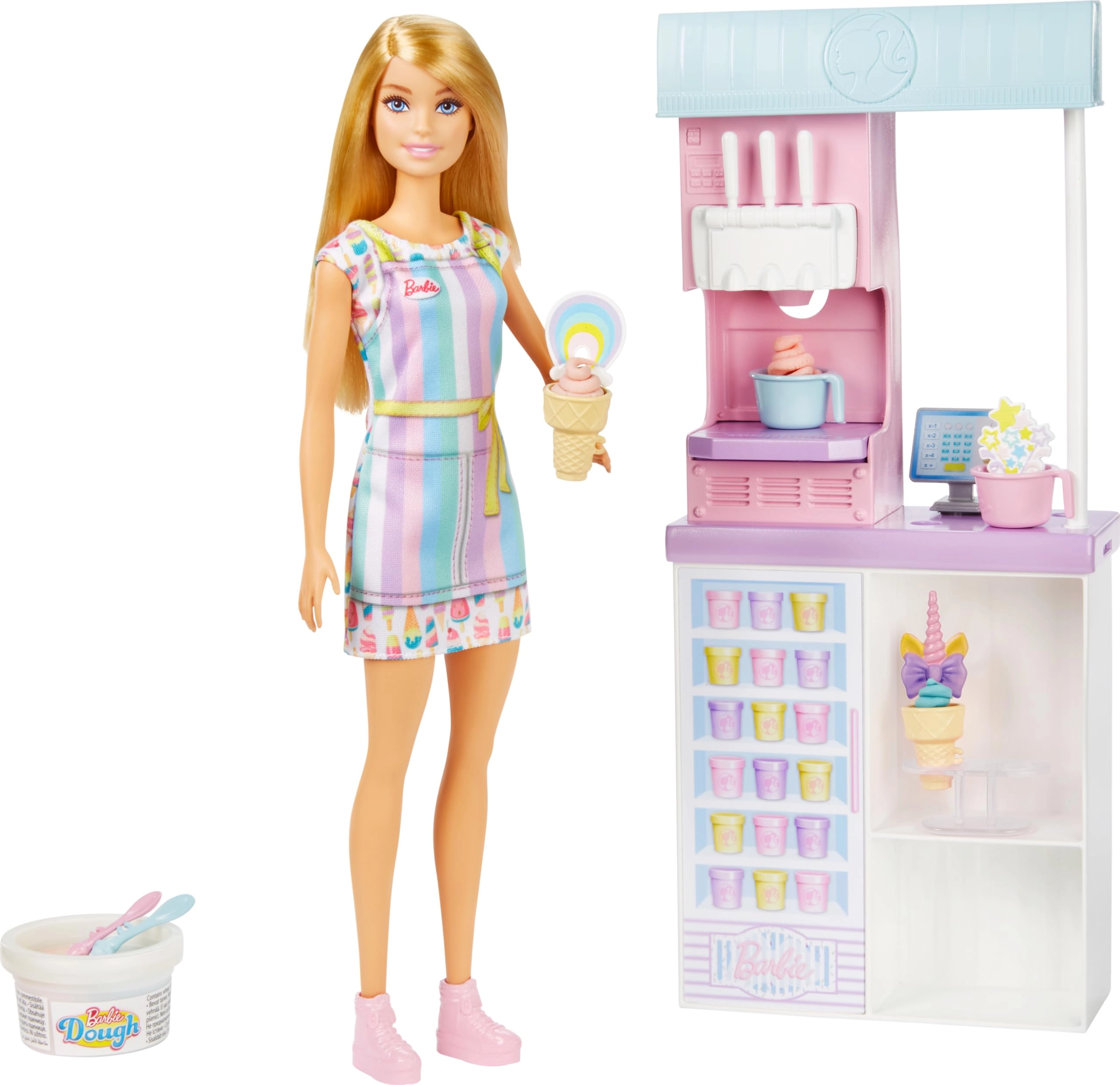Mattel Barbie Ice Cream Shop Set - 12 inches Blonde Ages 3+