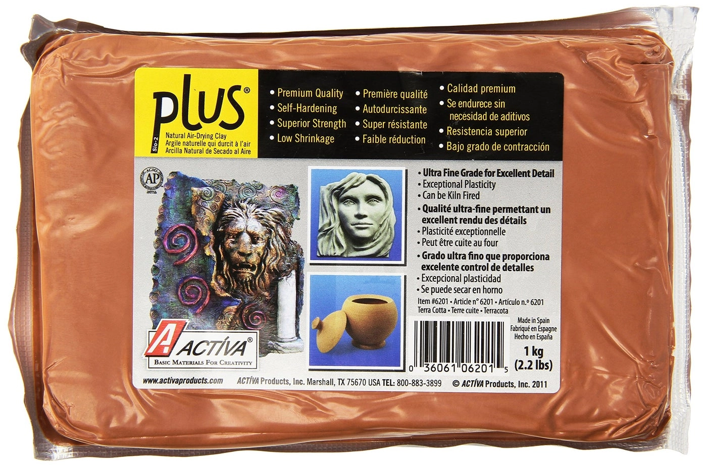 Plus Clay - Natural Self Hardening Air-Dry Clay 1 Kg