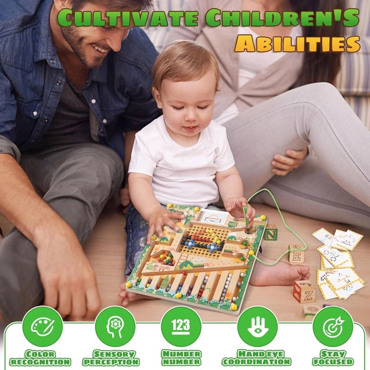 Wooden Maze Battle Game - 3 +