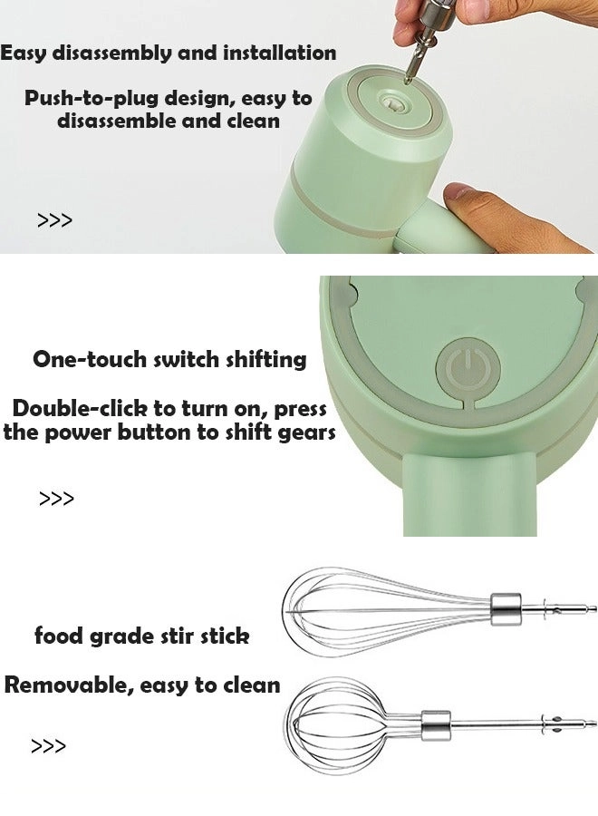 Wireless Electric Egg Beater and Handheld Meat Grinder - 250ml