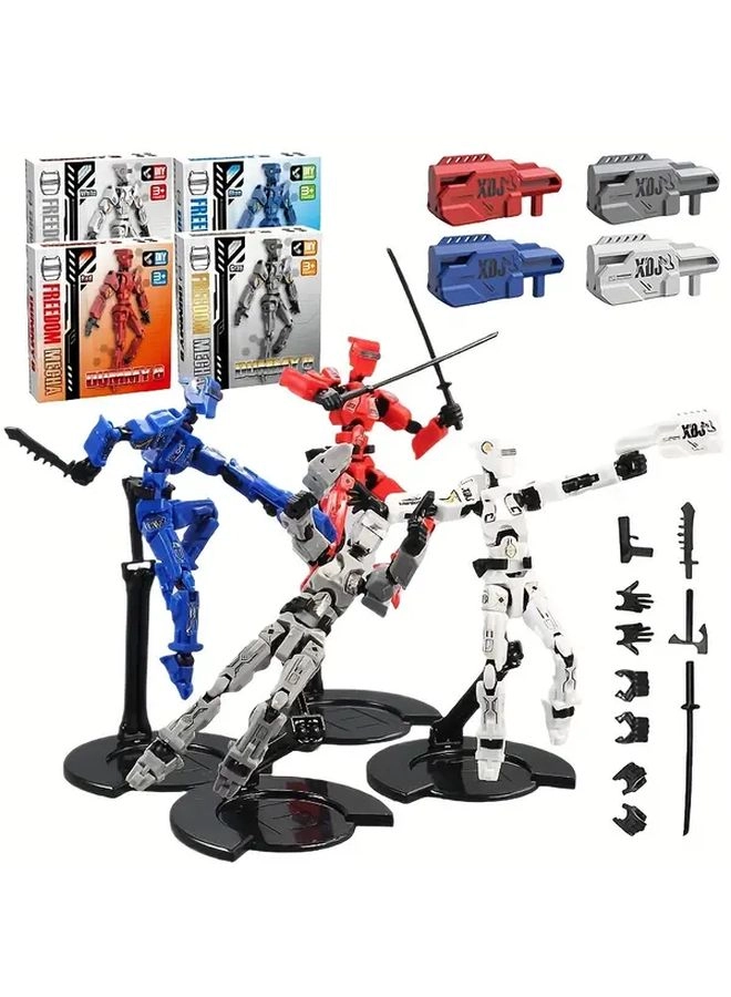 Generic Articulated Robot Action Figure - 3-6 1pc