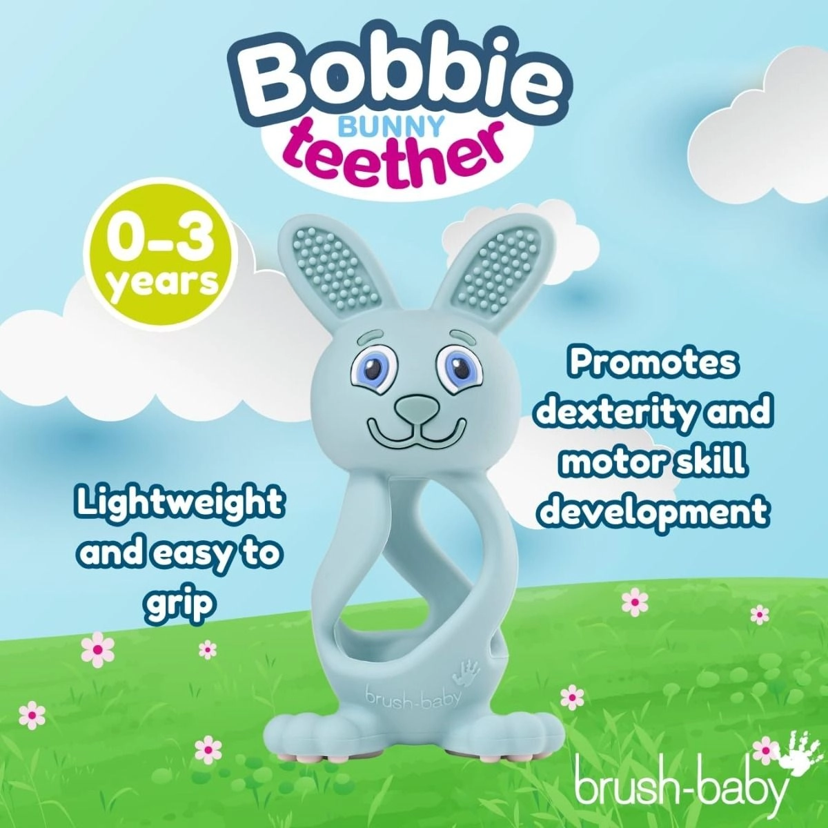 Bobbie Bunny Teether - food-grade silicone