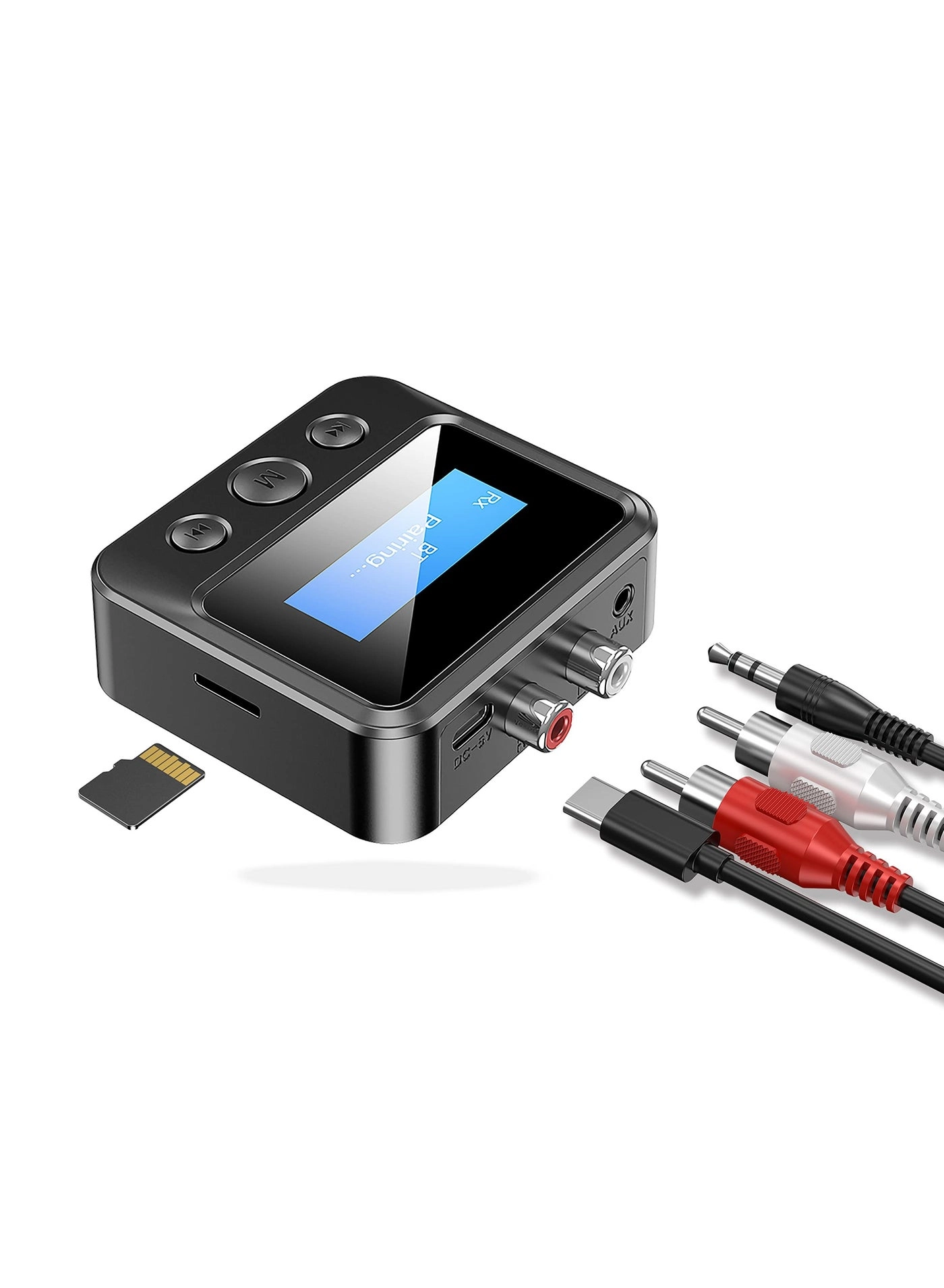 Bluetooth Transmitter & Receiver - Bluetooth 5.2 3.5mm AUX Built-in 250mAh Li-Polymer battery