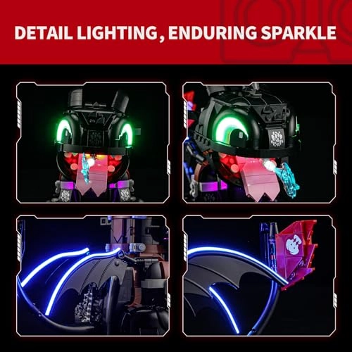 Light Kit for LEGO How to Train Your Dragon: Toothless 10375 - LED Lighting Compatible