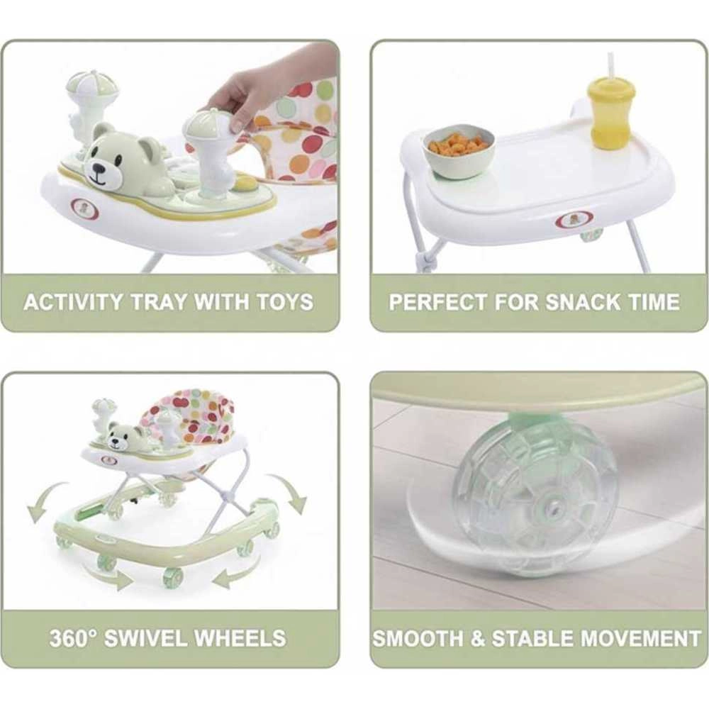 Baby Walker - Coffee + Head Protection Pillow - Blue