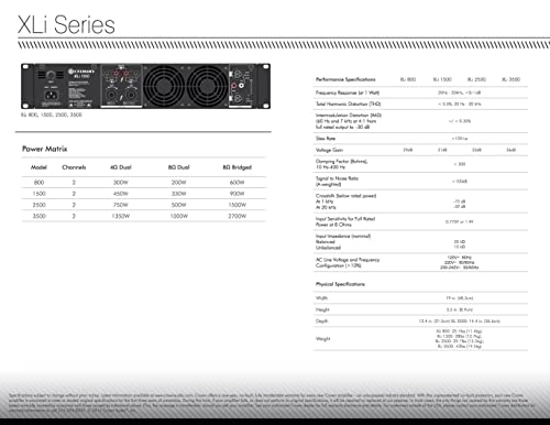 XLi800 - Two-channel 300W