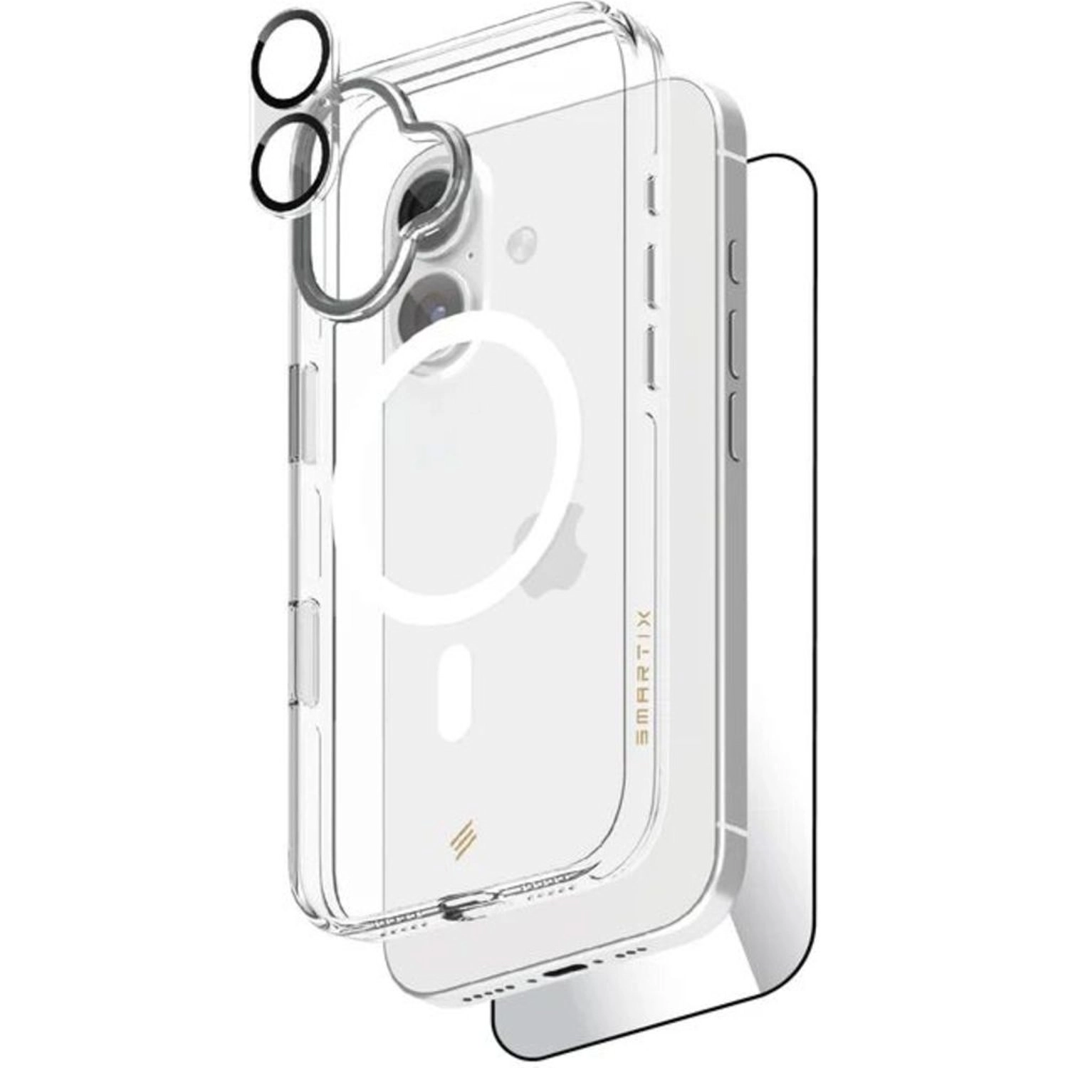 Smartix Magnetic Case + Screen Protector + Lens Protector - Japan original glass Protection Kit for iPhone 17