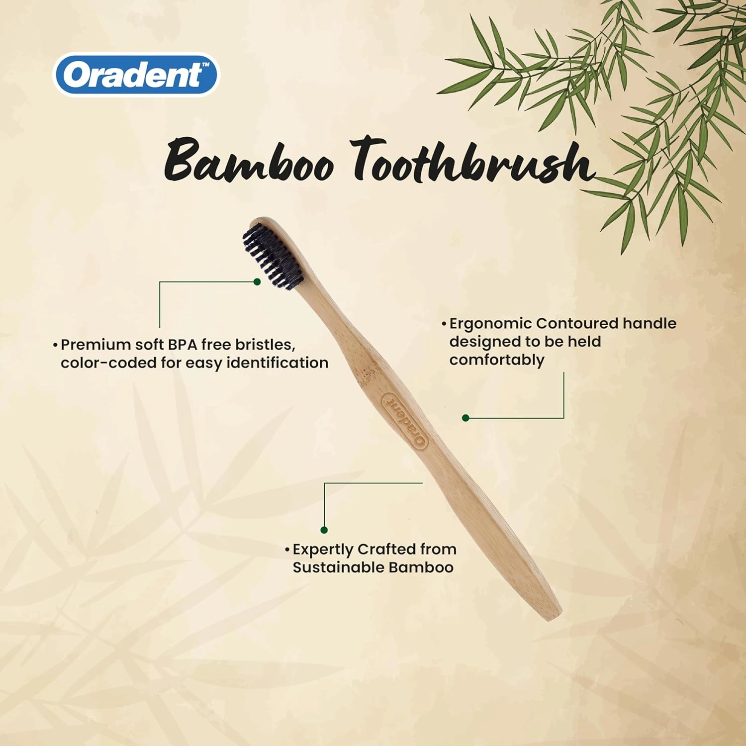 Eco Adult Bamboo Toothbrush - Medium
