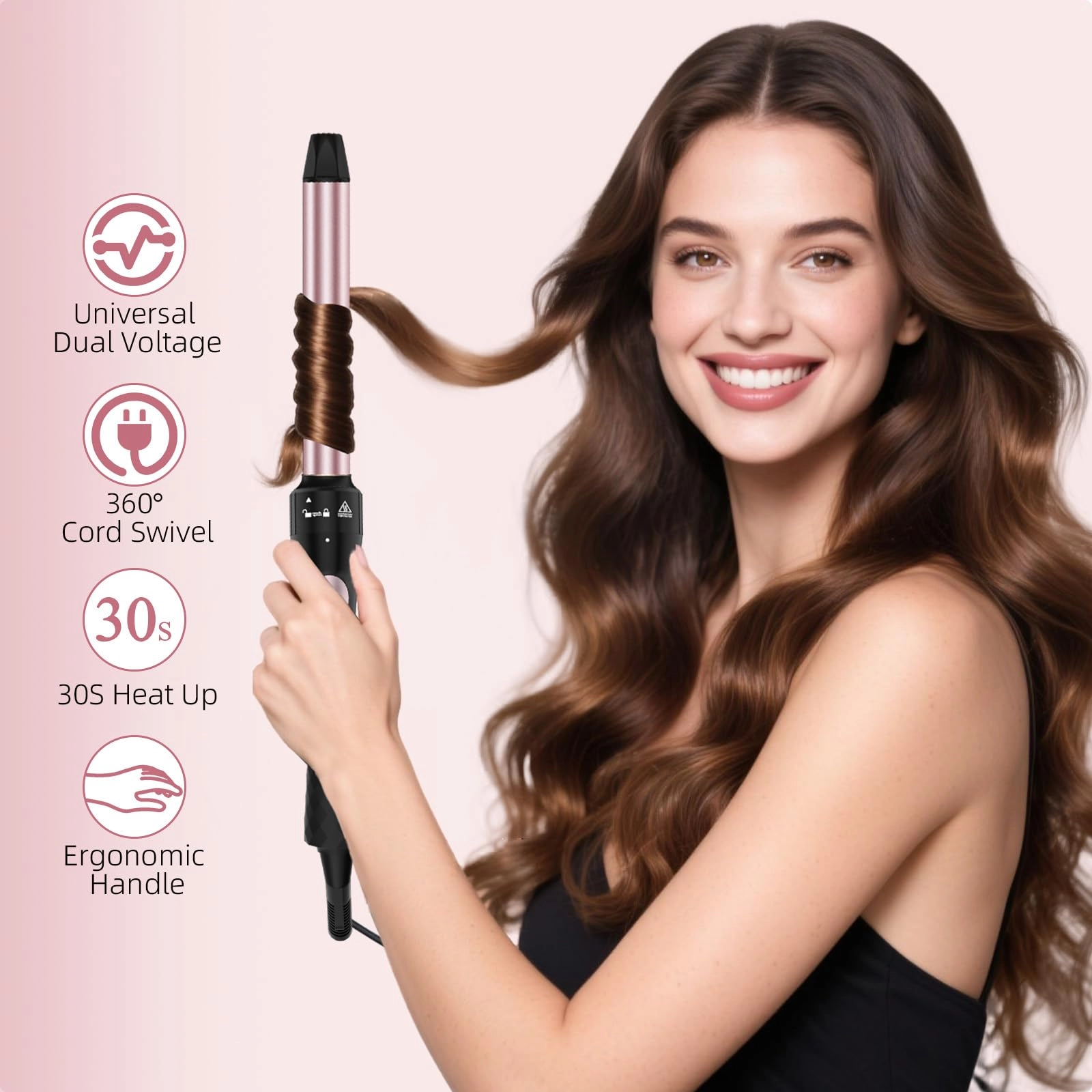 Curling Iron Wand - 0.35" & 1"