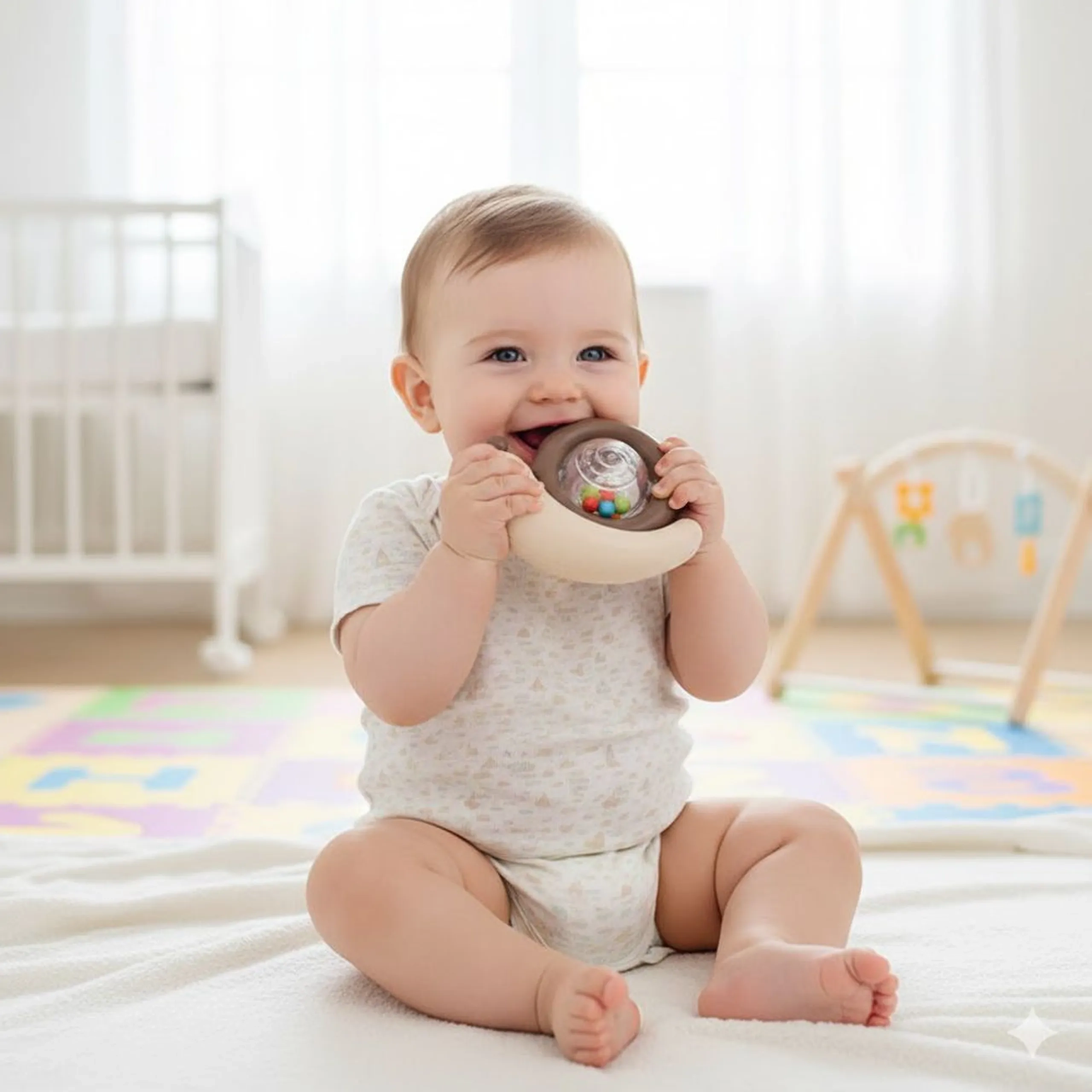 Baby Table Rattle Toy - Suitable for 0 month and above BPA-free, non-toxic materials