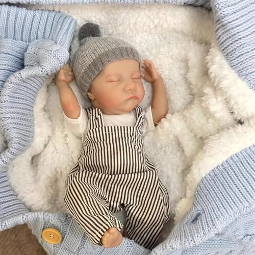 Mini Reborn Baby Doll - 12 Inch Silicone Boy Set Ages 3+