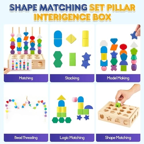 Wooden Beads Sequencing Toy Set - 2 - 12 months 21 piece(s)