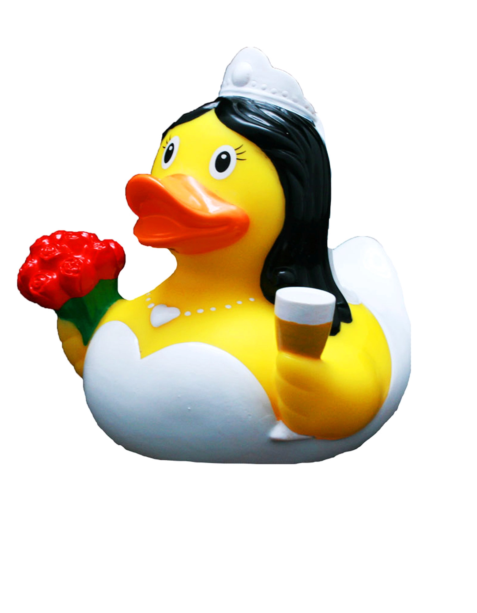 LILALU Bride Rubber Duck - 8.5 x 8.5 x 7.5 cm Rubber