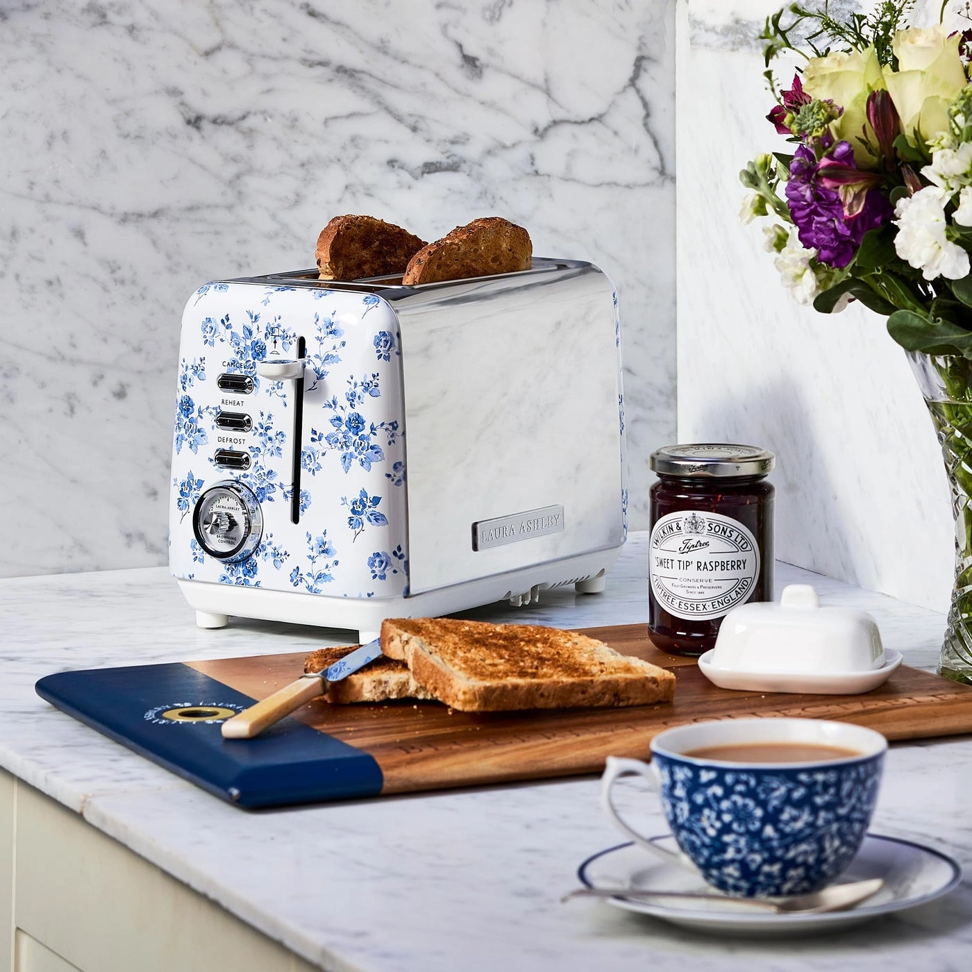 China Rose Stainless Steel Toaster - 2 Slice
