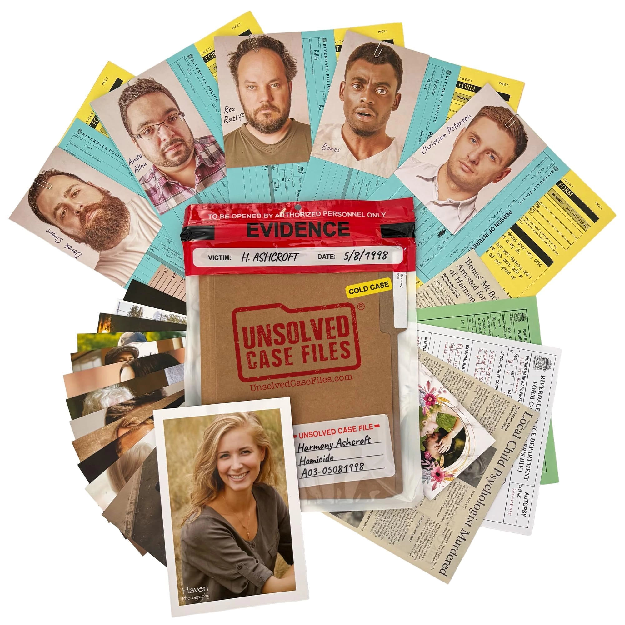Unsolved Case Files Who Murdered Harmony Ashcroft? - Cold Case Murder Mystery Game