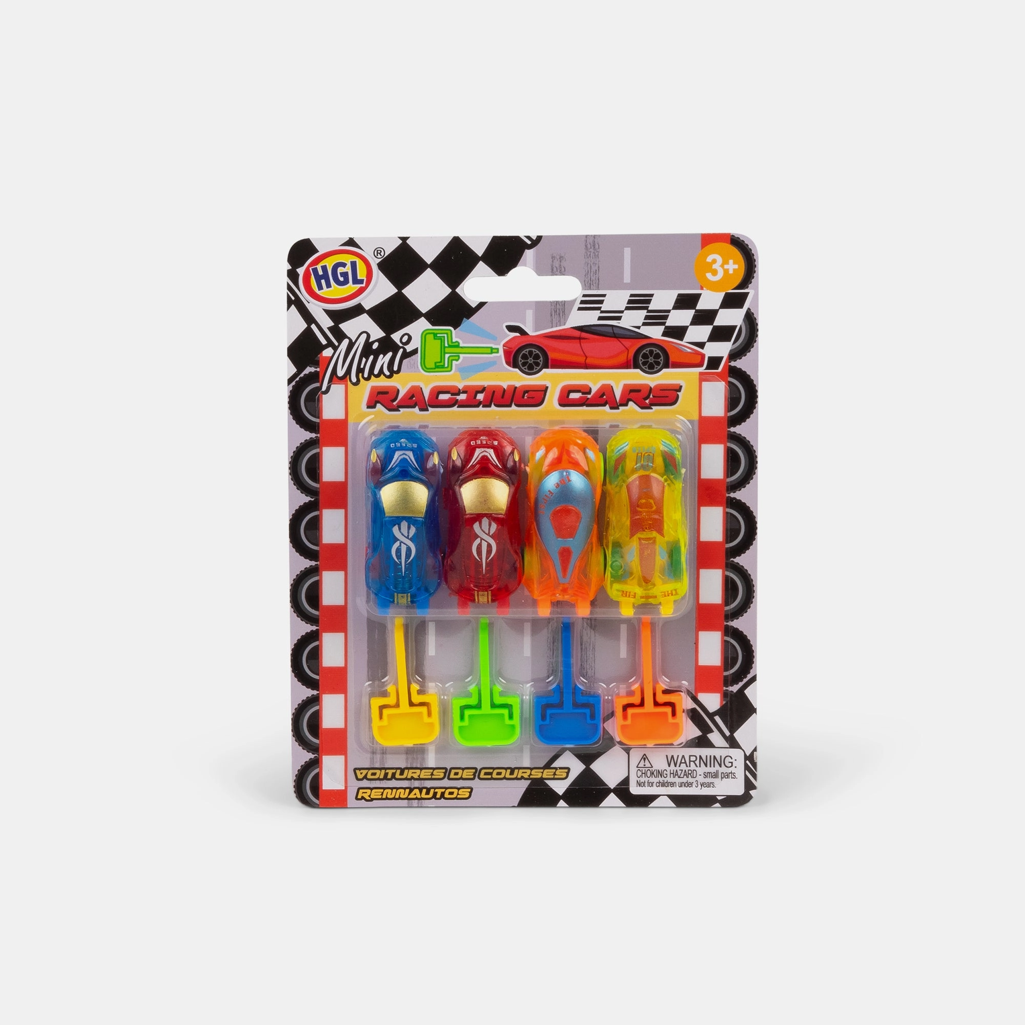 BORDERS Mini Racing Cars - 4 Pcs