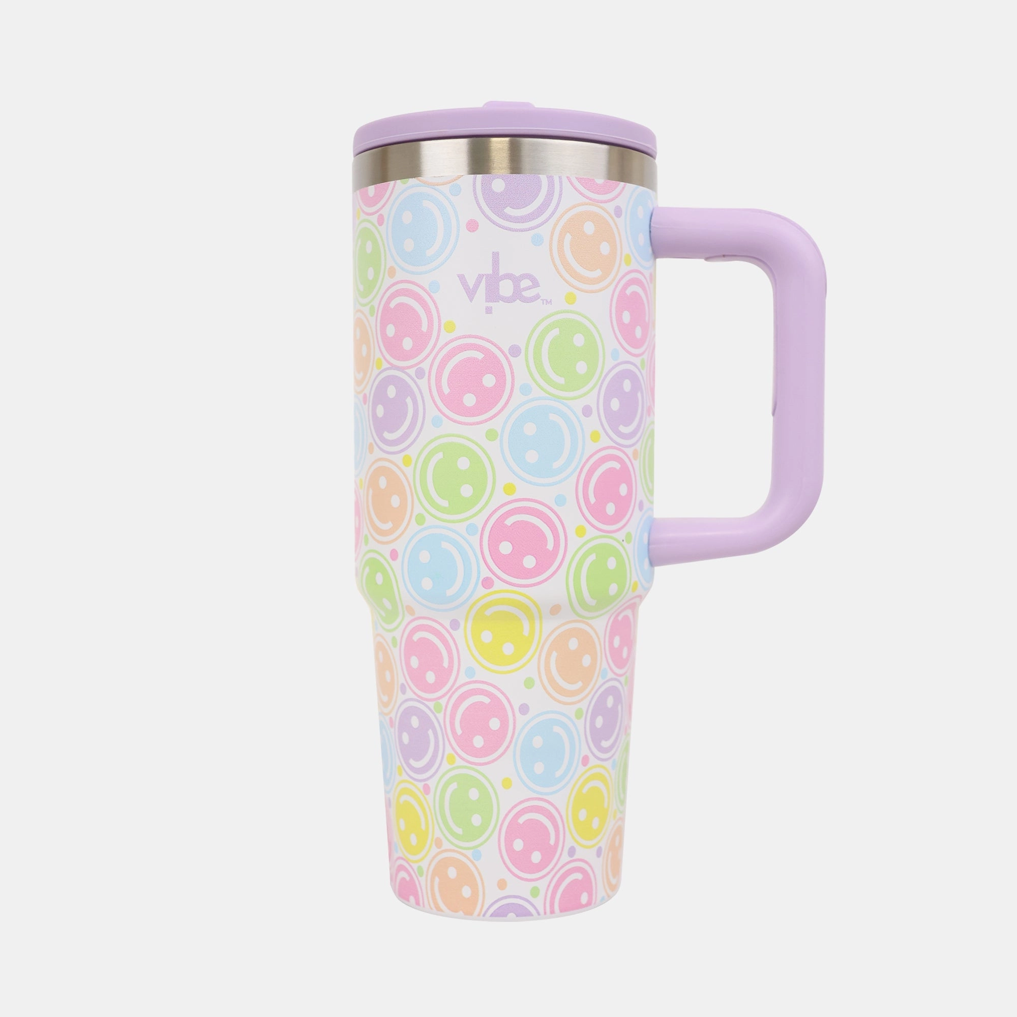 Vibe Stainless Steel Smiley Tumbler - 900ml