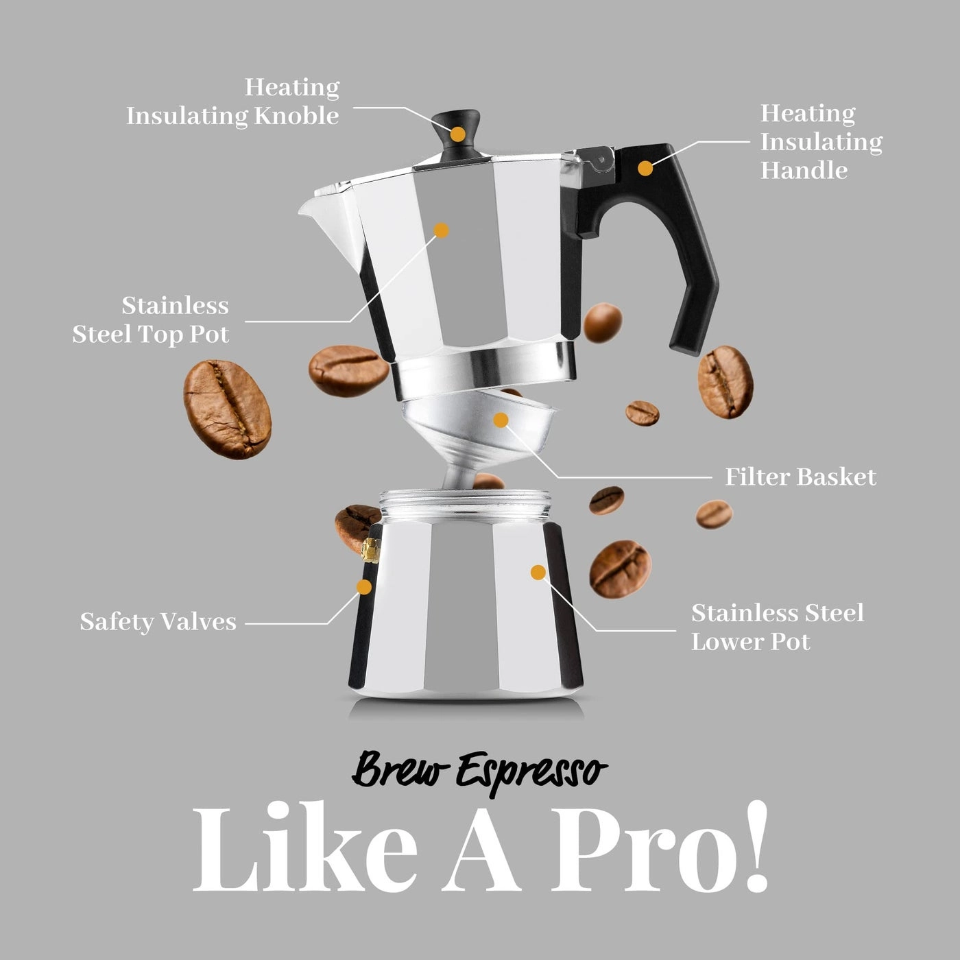 Italian Moka Pot - 6 Cup