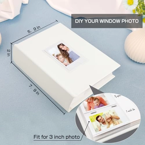 2x3" 180 Pockets PU Leather Photo Album