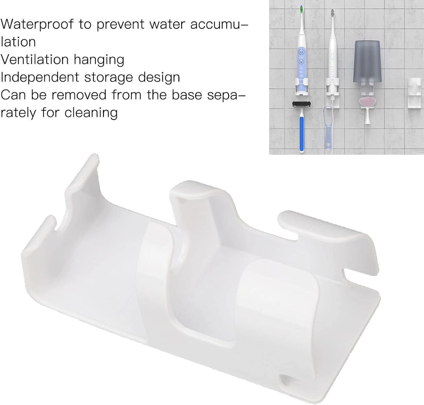 Toothbrush Wall Holder - Wall Mounted 2 Pcs