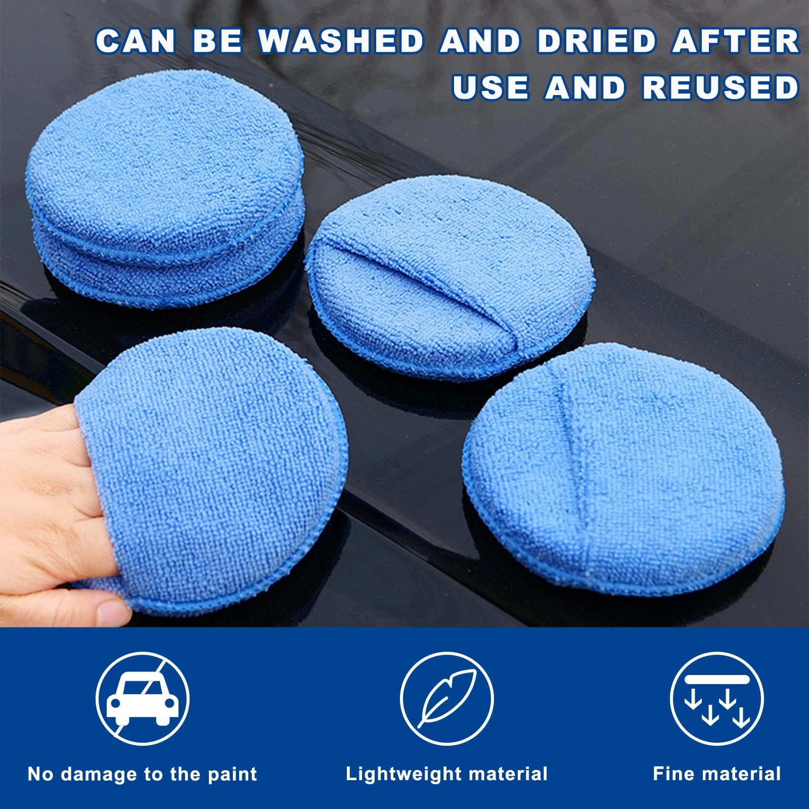 Microfiber Applicator Pads - 5 Inch