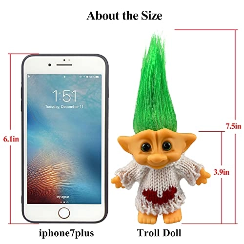 Lucky Troll Doll - 7.5in Wool Black