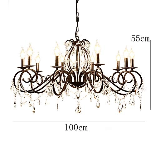 Vintage Candle Lights - 6 head Black