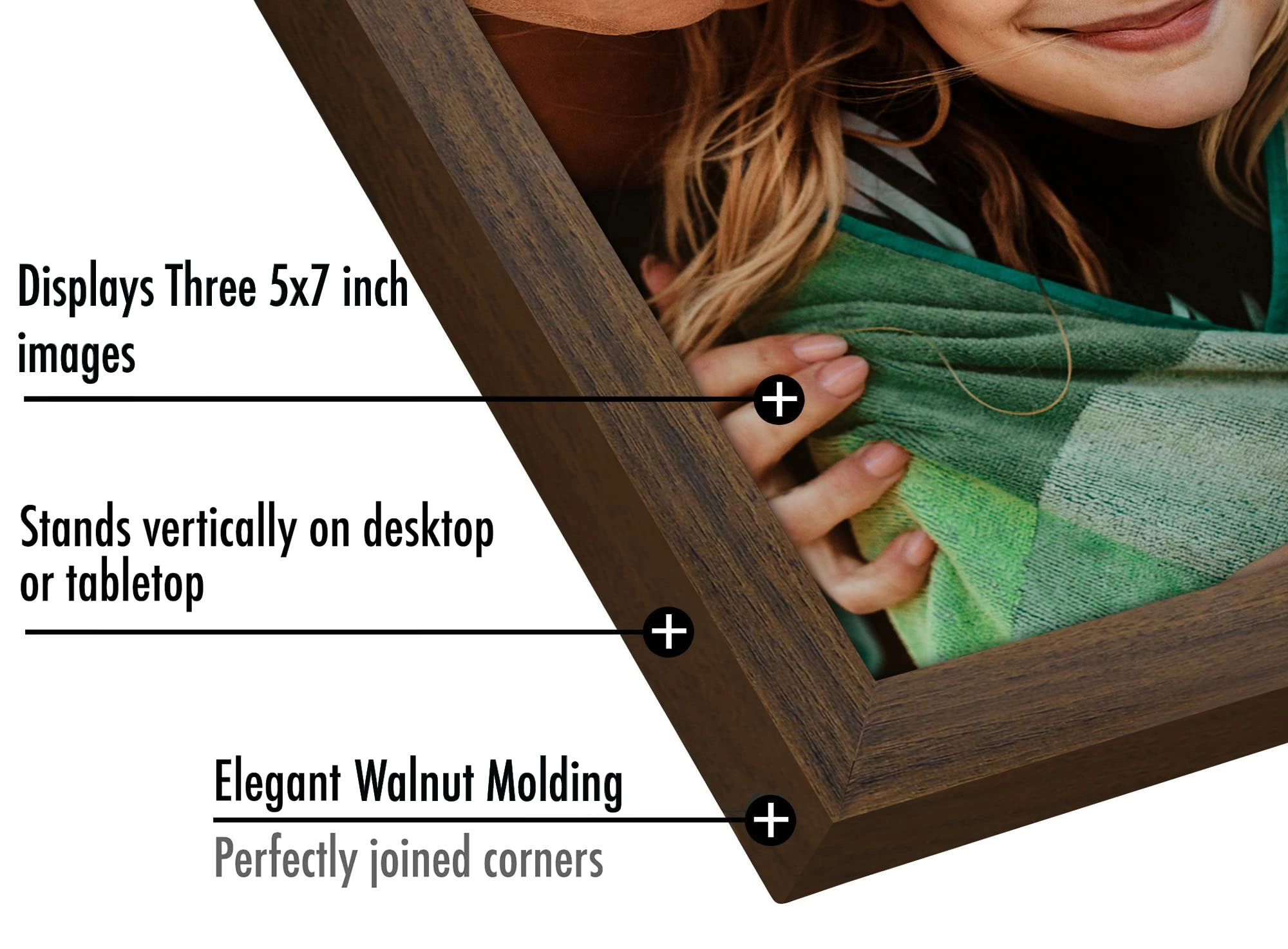 Hinged 3 Picture Frame - 5X7