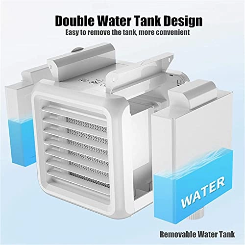 Mini Portable Air Conditioner - 7 Colors 2 Water Tanks USB