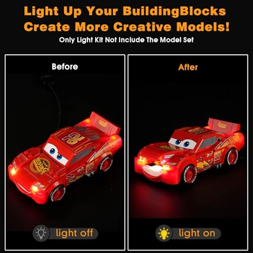 LED Light - Compatible with 77255 Lightning McQueen Set