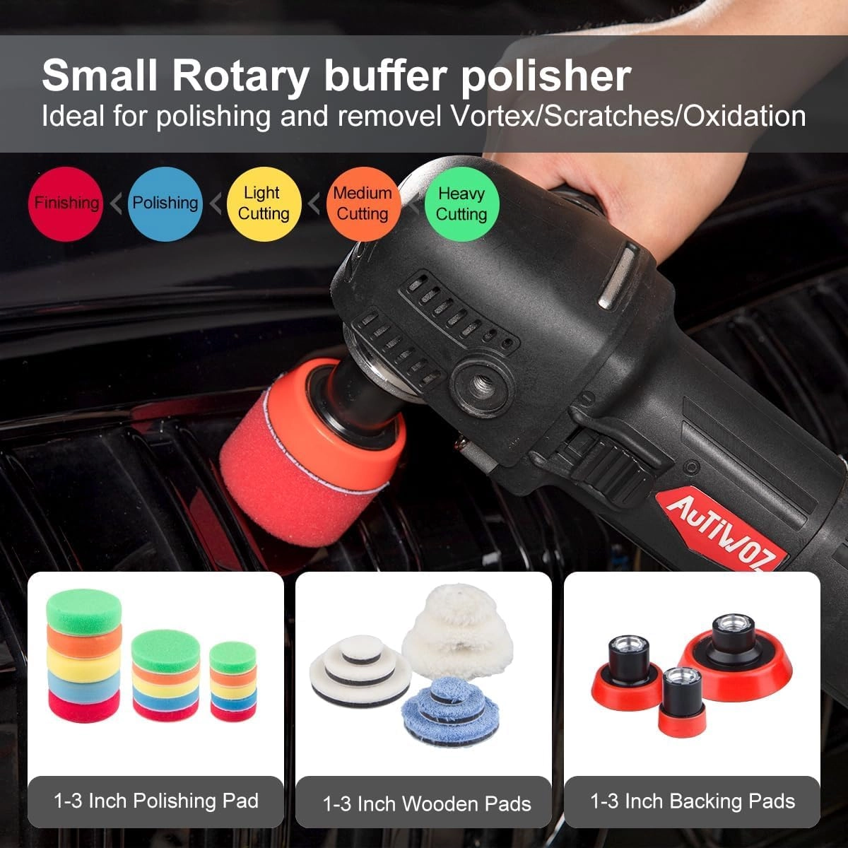Rotary Car Polisher - 850W 1/2/3inch
