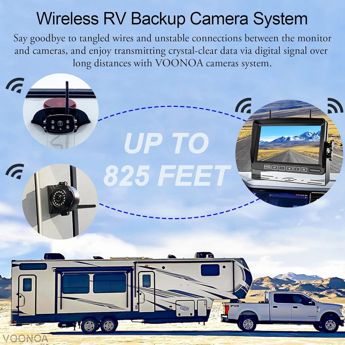 Wireless RV Camera System - Night vision 1080P