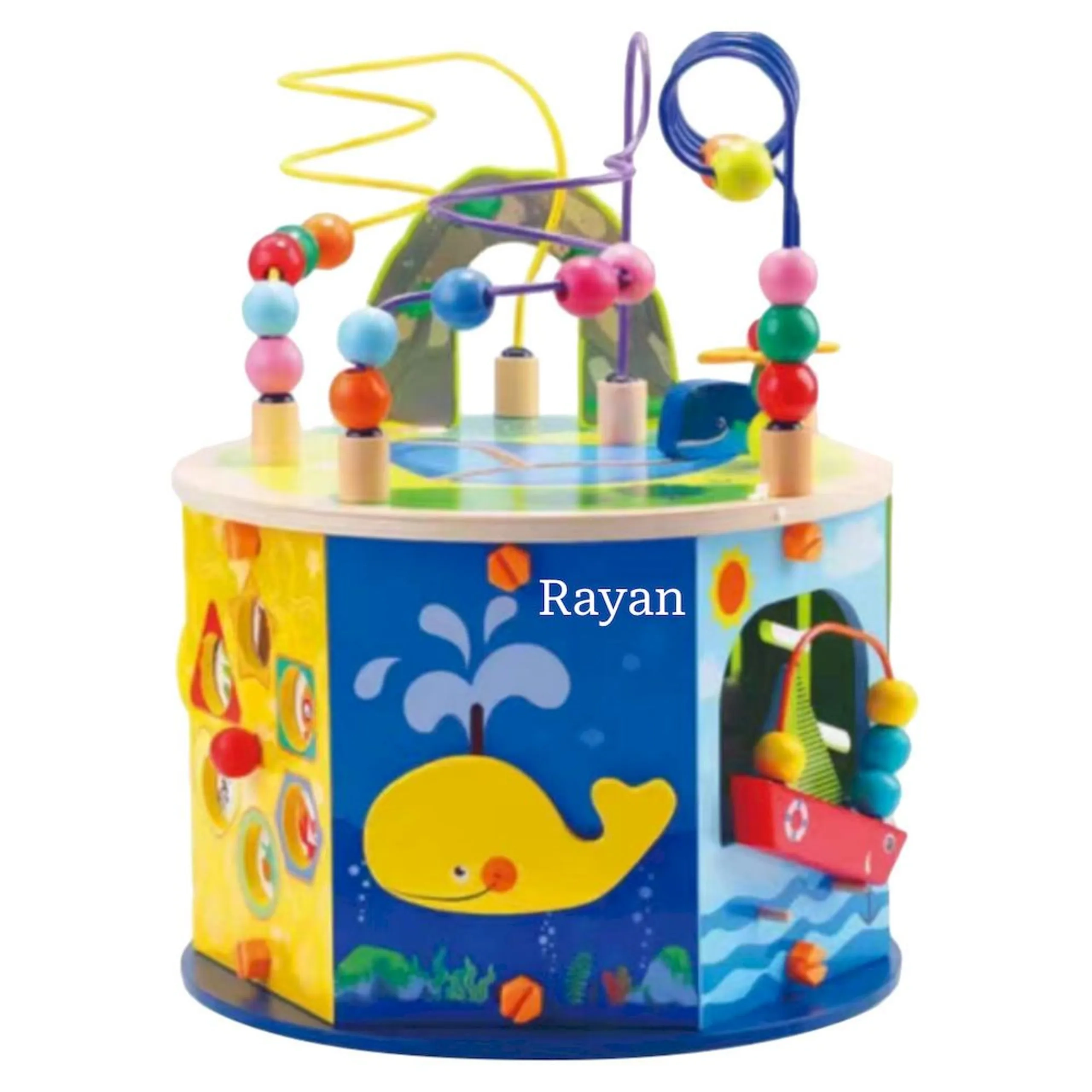 8-in-1 Multifunction Wooden Activity Cube - 2+