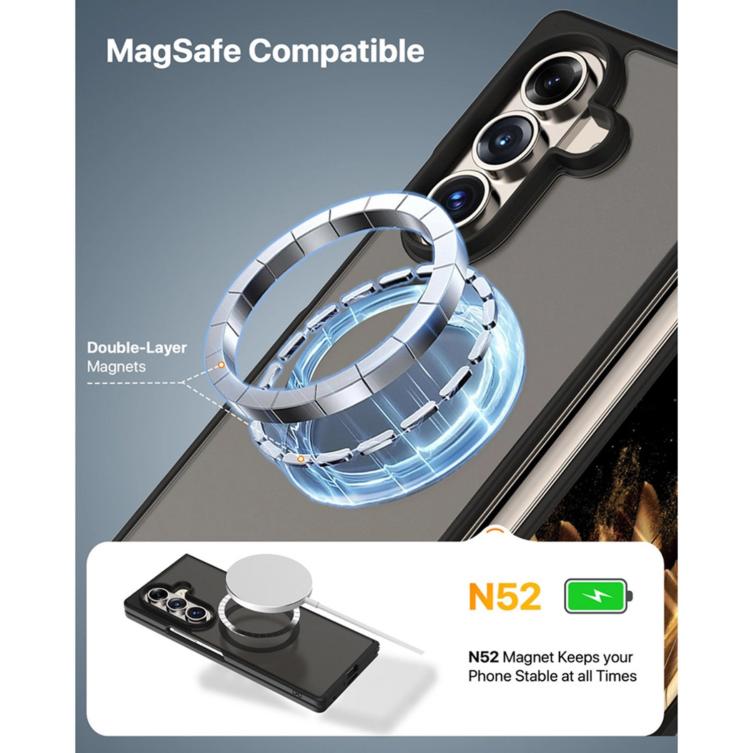 Gleam Hybrid Case with MagSafe for Samsung Galaxy Z Fold7