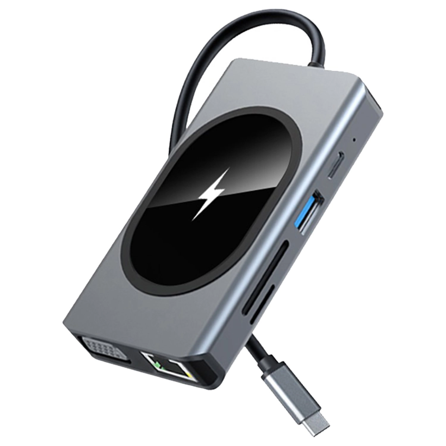 Inet 10-in-1 USB-C Hub - PD 100W 15W wireless charging