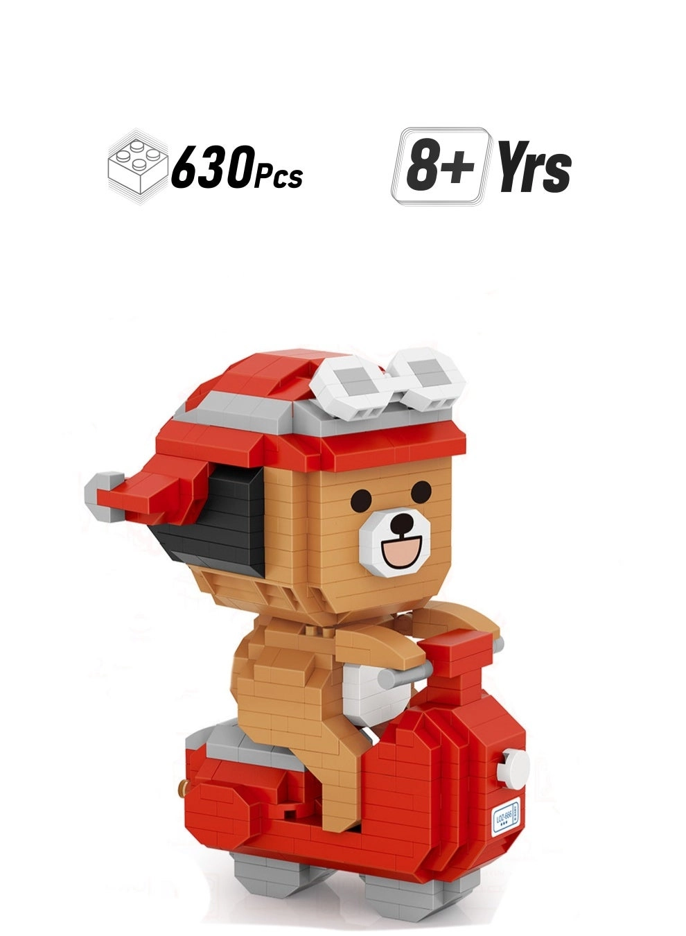 Loquat Bear Motorcycle Model Set - 630pcs