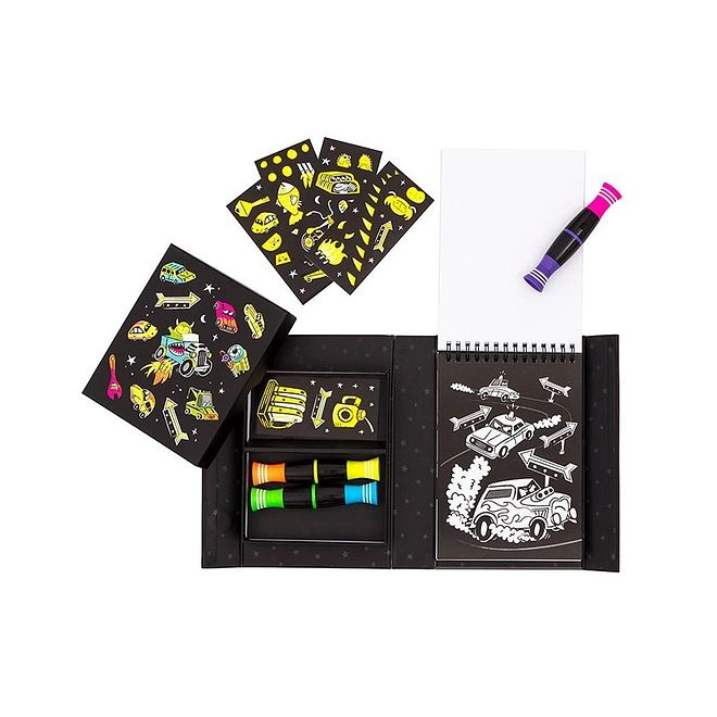 Neon Colouring Set Road Stars