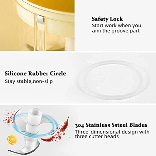 Electric Onion Chopper - 250ml Battery Powered