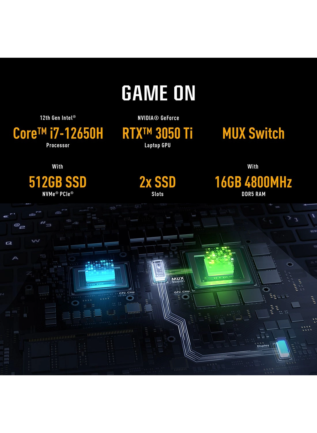 TUF Dash F15 - 15.6'' 512GB 16GB 512GB i7-12650H