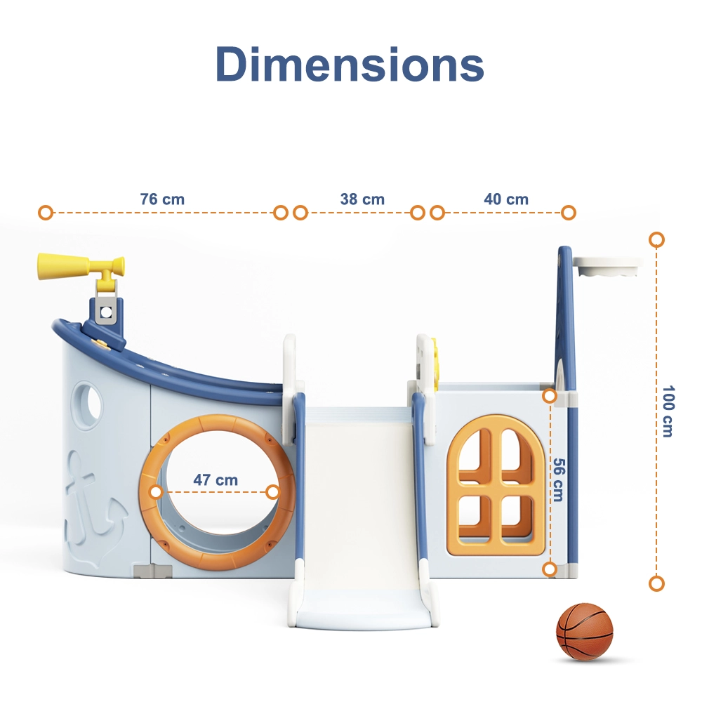 Boat Play House - Activity Slide Basketball