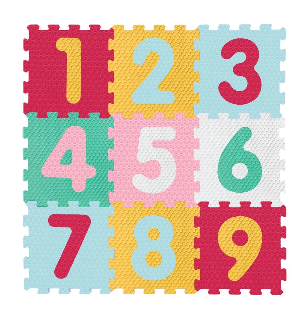 Antibacterial Numbering Puzzle Mat - 10 Months 9 pieces
