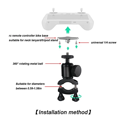 RC Controller Bicycle Stand - Aluminium Adjustable for DJI Mini 3 Pro/Air 2S/Mavic 3