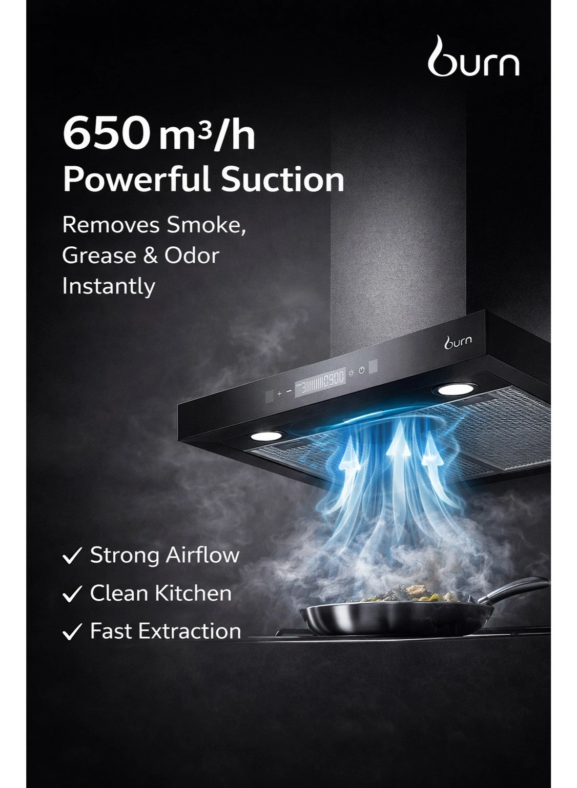 T-Shape Cooker Hood - 650 m³/h 60cm